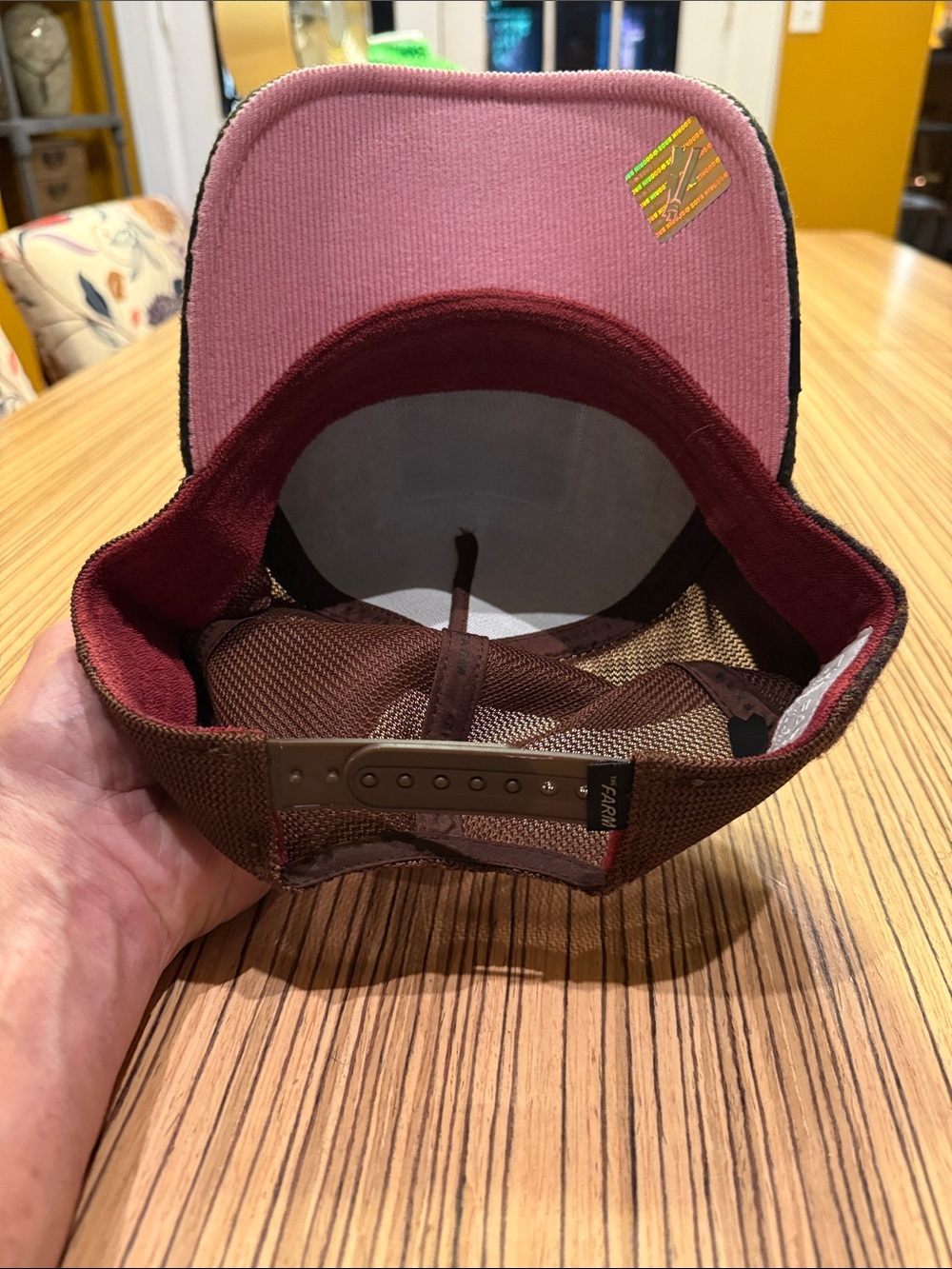 Wise Ass Owl Patch Trucker Hat - Brown & Gray - Picture 5 of 5
